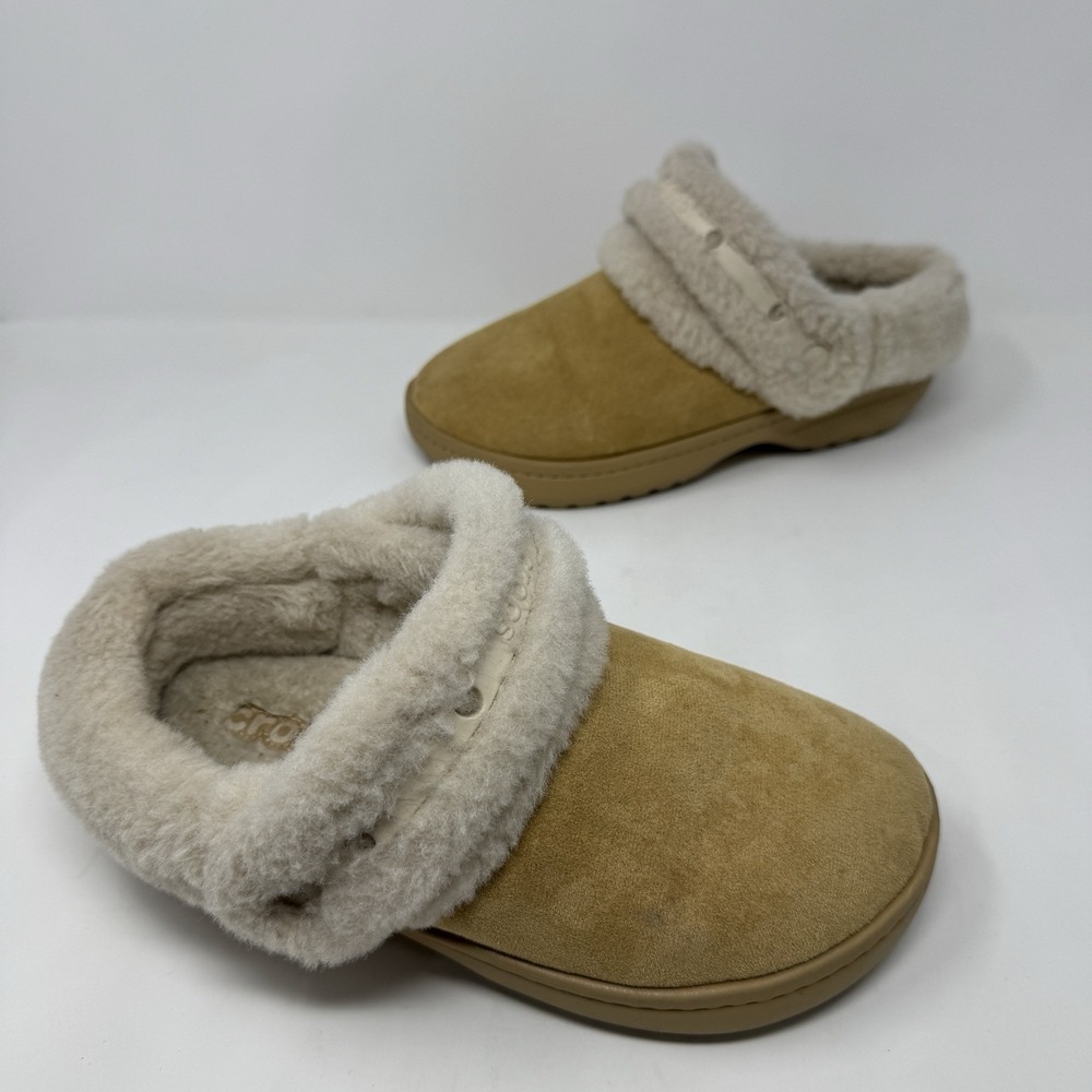 Crocs Classic Unforgettable Clog Casual Slippers Sandals Beige Women's Size 9